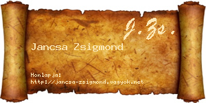 Jancsa Zsigmond névjegykártya