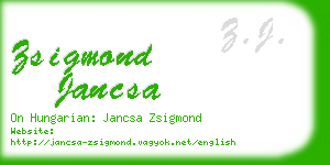 zsigmond jancsa business card